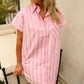 Claire Stripe Dress- Pink