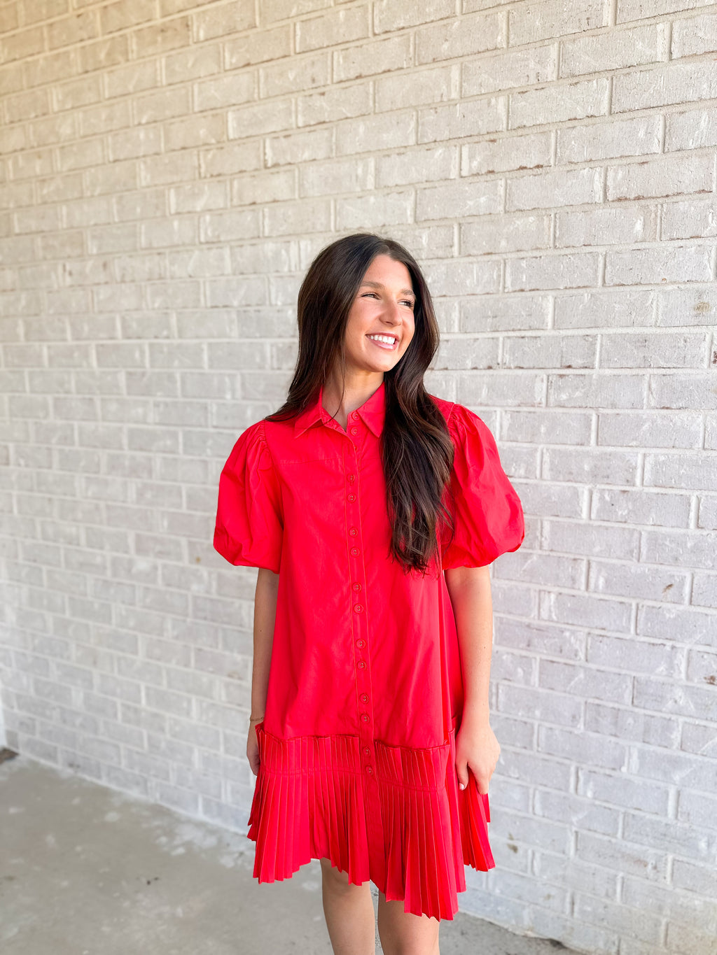 Holly Dress- Poppy Red