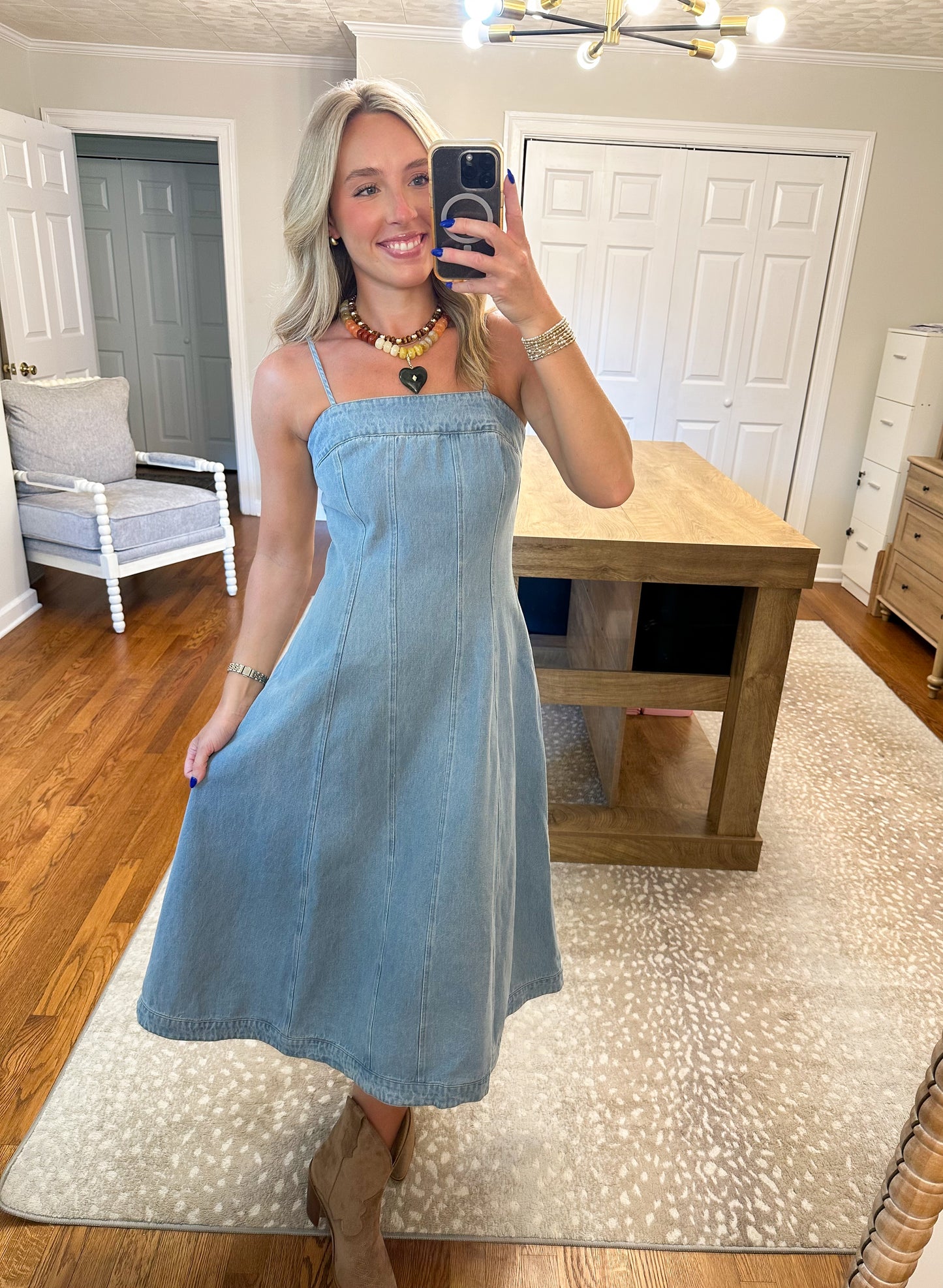 Brooke Denim Midi Dress