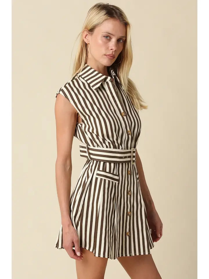 Mia Mini Dress- Brown