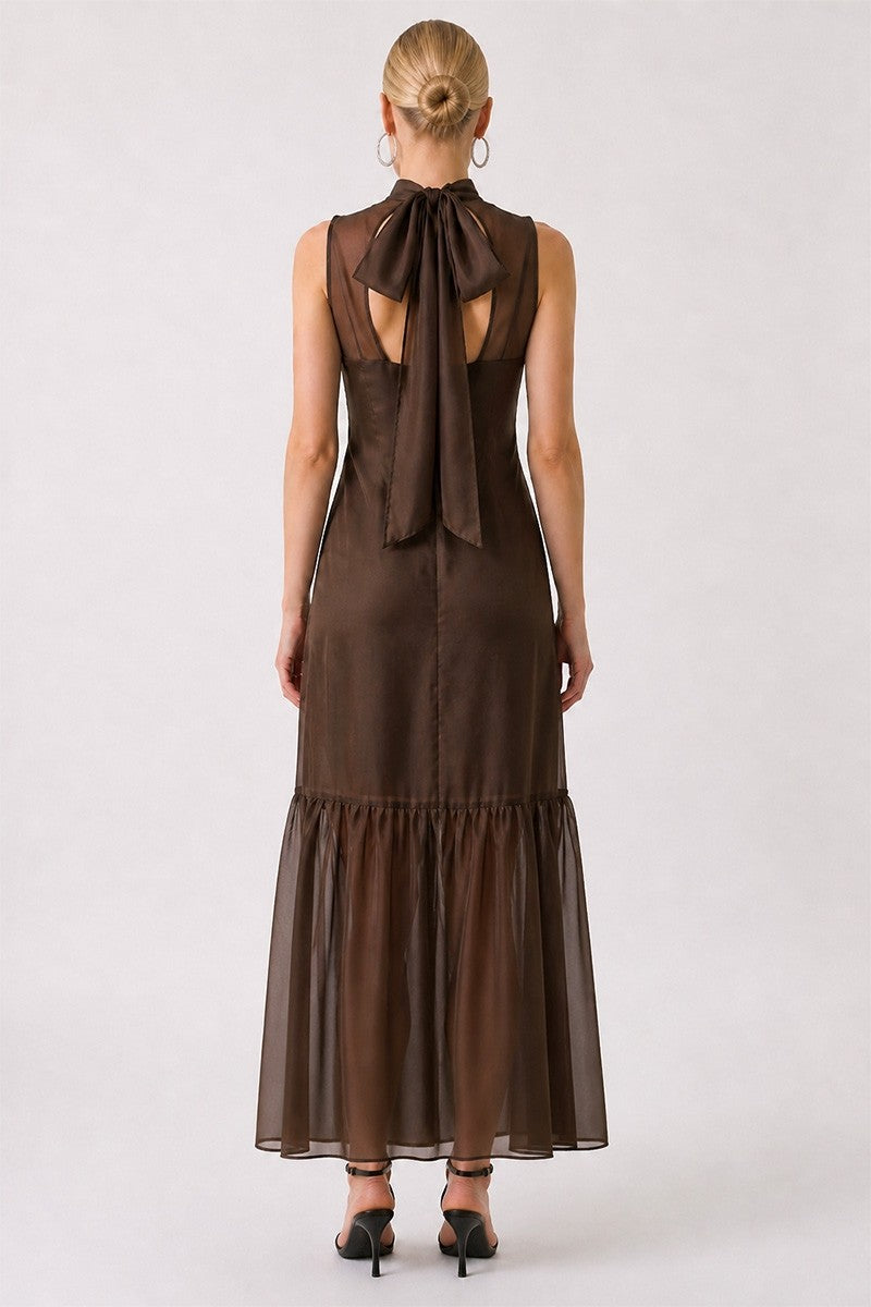 Alessandra Maxi Dress- Brown