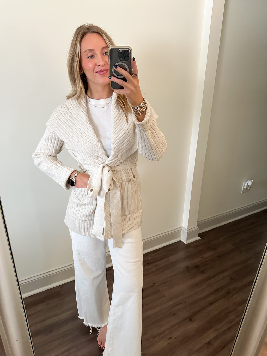 Cream Wrap Cardigan