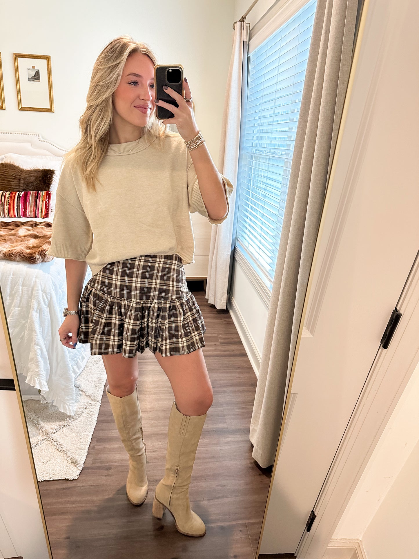 Miller Sweater Top- Tan