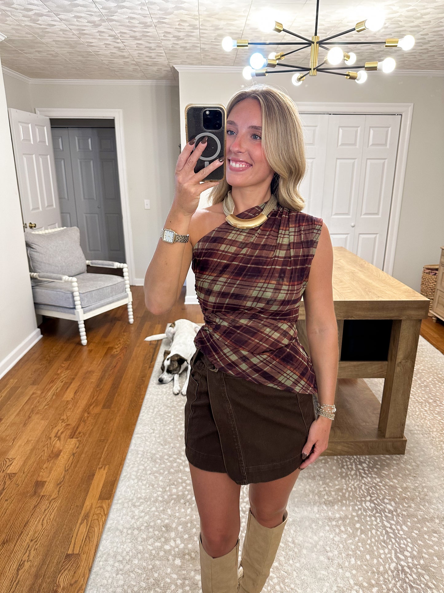 Leslie Belted Mini Skirt