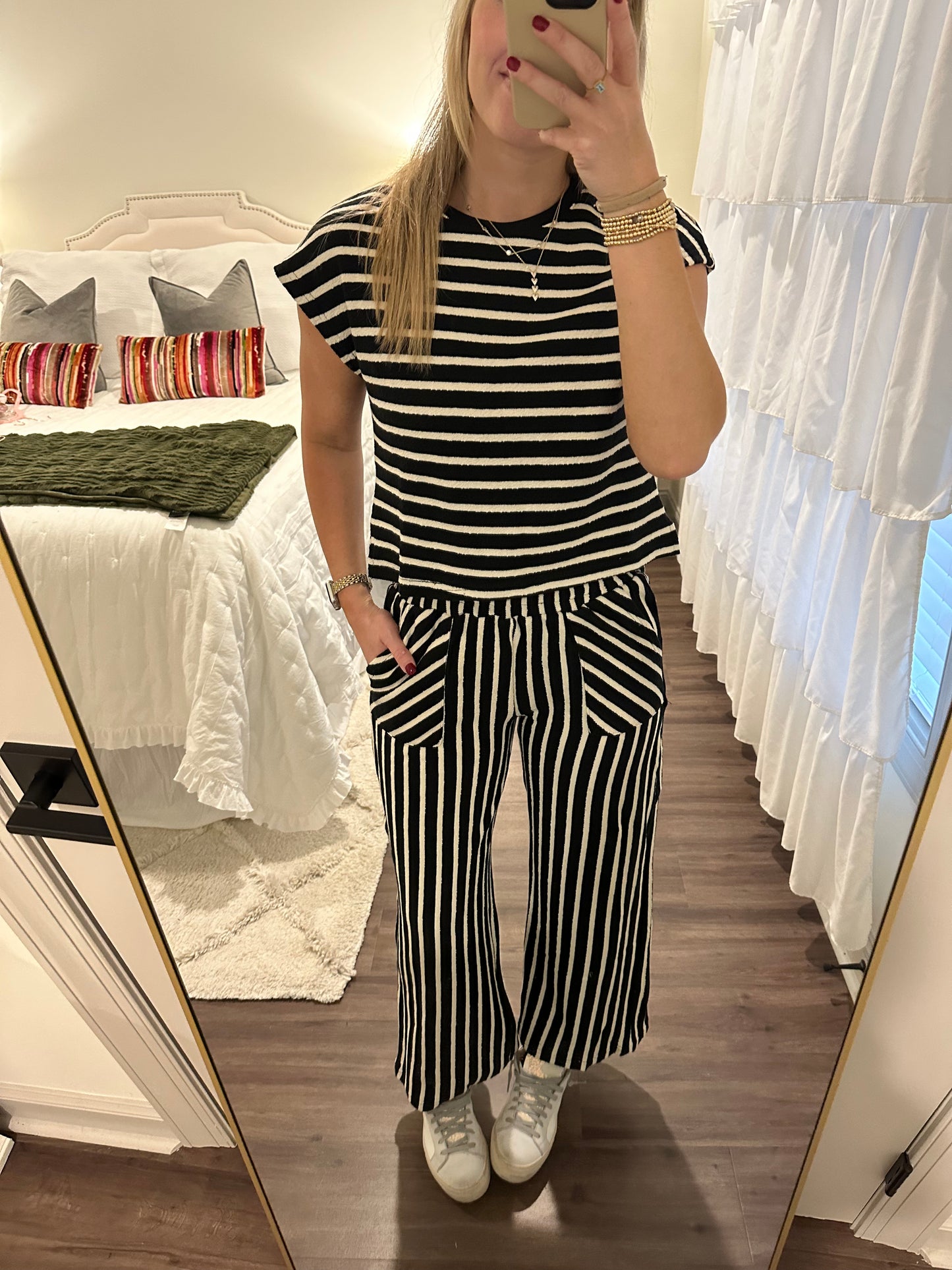 Mae Stripe Pants Set