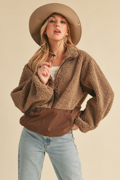Ziggy Fleece Pullover- Brown