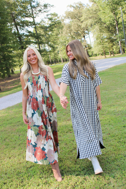 Ophelia Gingham Dress- Black