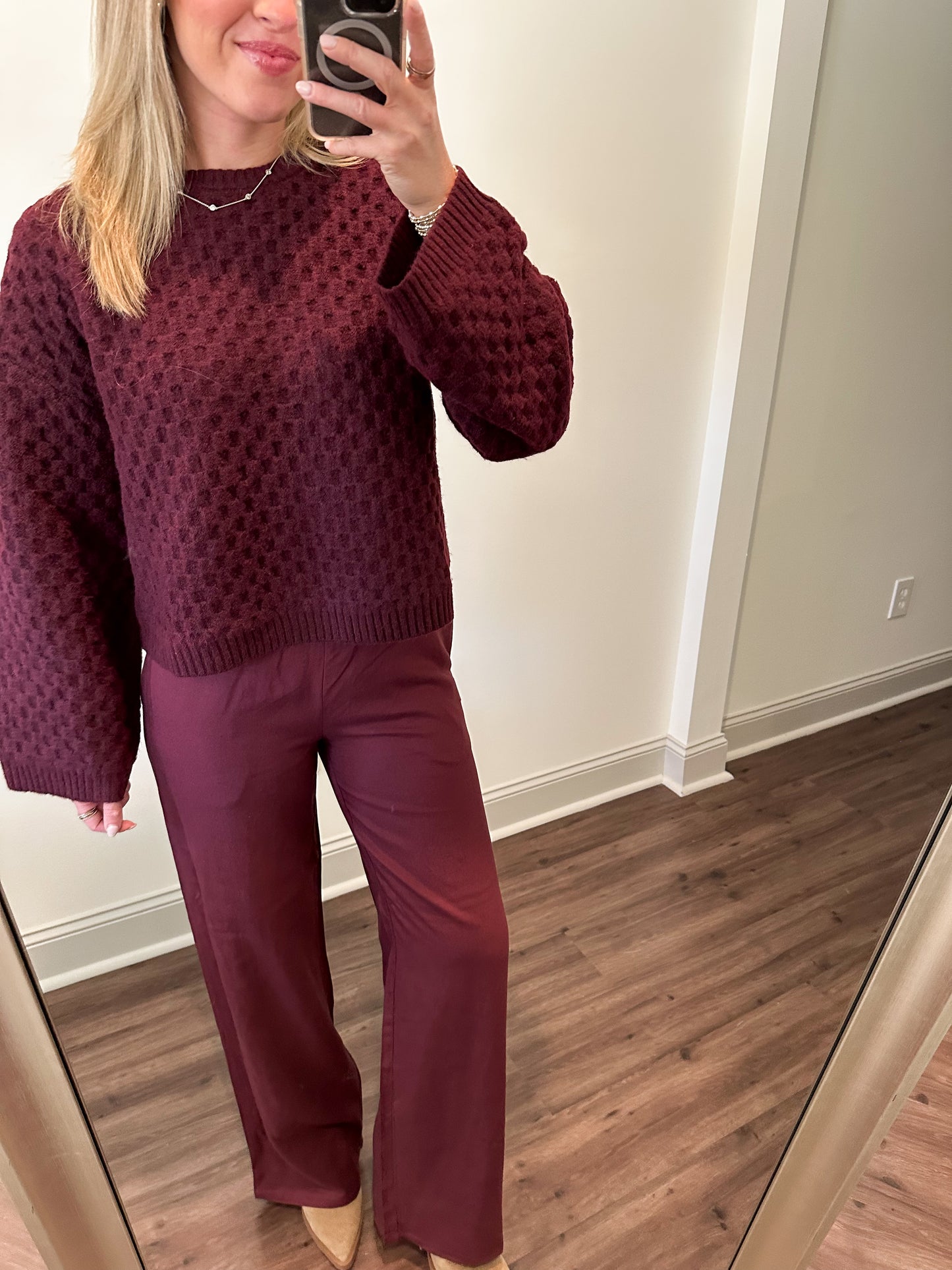Aubree Basic Pants- Mulberry