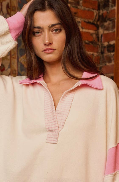PRE-ORDER French Terry Pullover- Pink