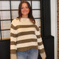 Keela Sweater- Olive/Cream