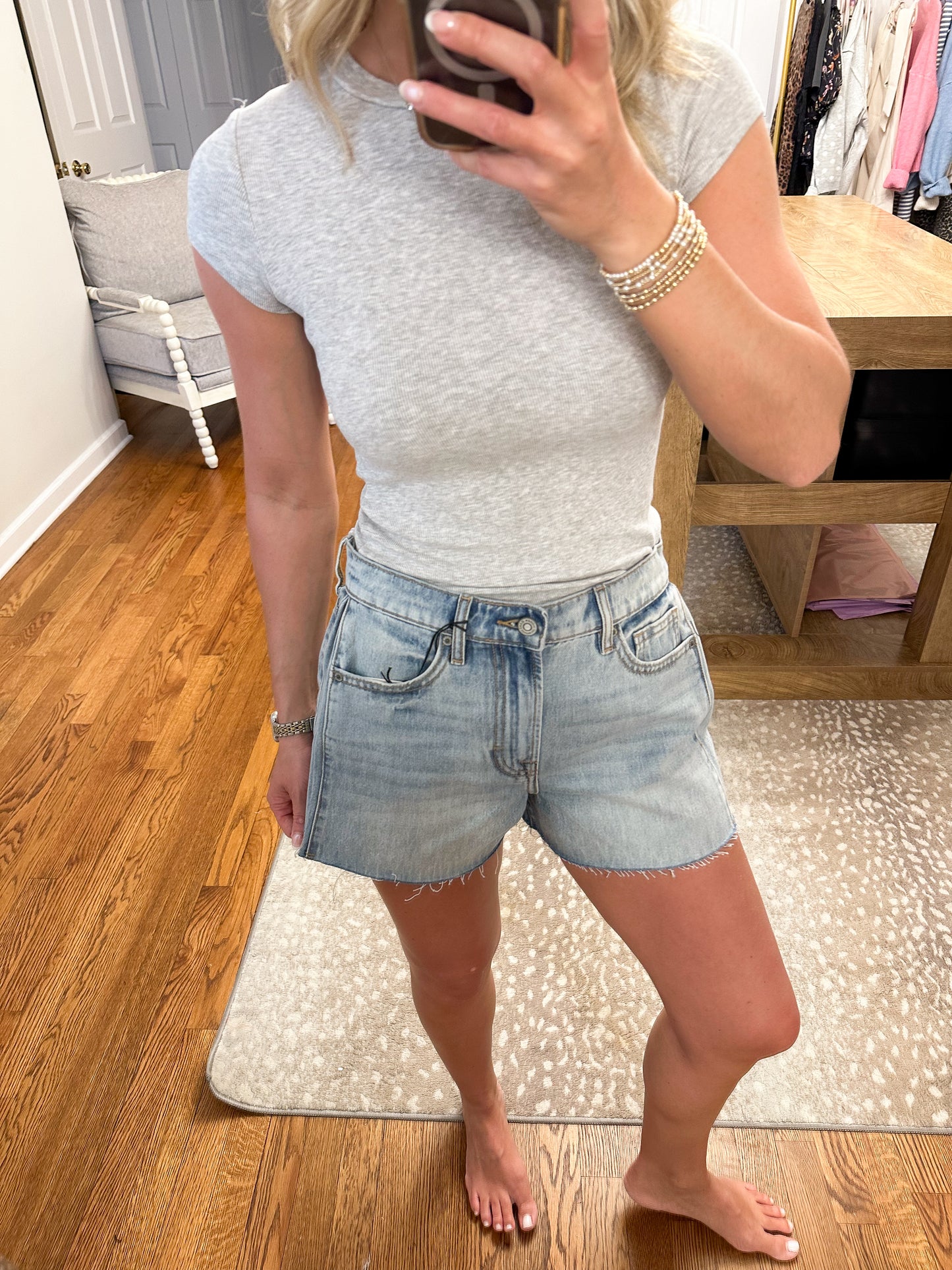 Ava Denim Shorts- Light Wash
