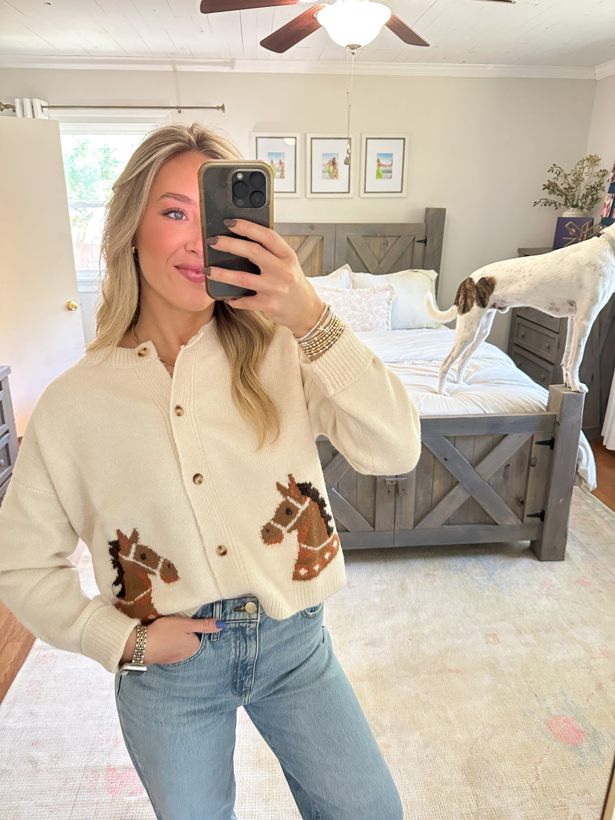 Horse Sweater- Cream