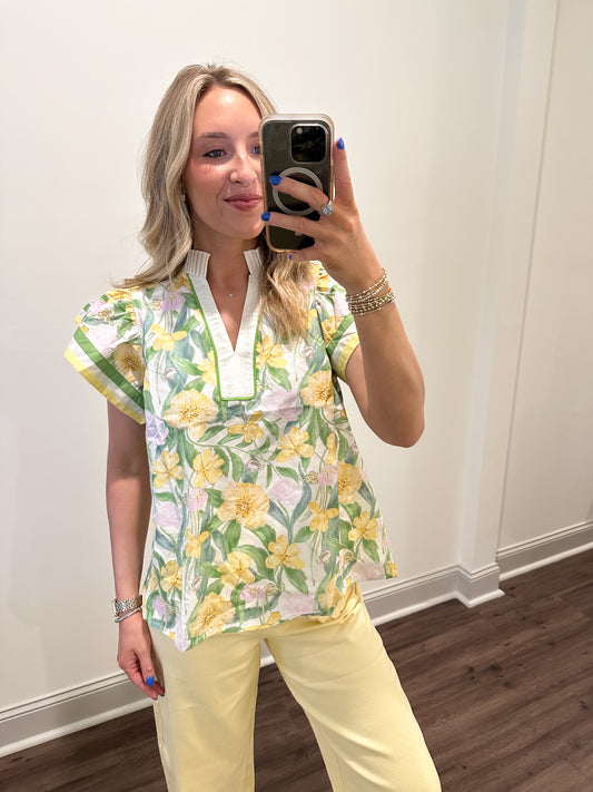 Daisy Daydream Top- Yellow