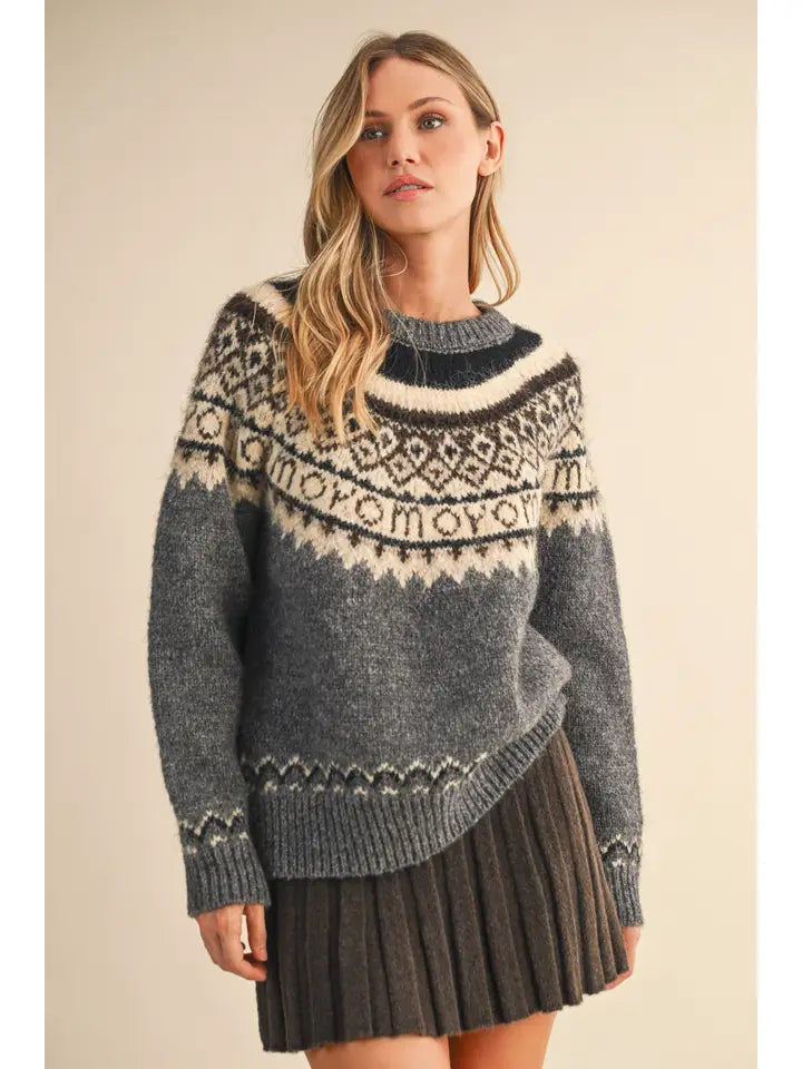 Nordic Sweater- Grey