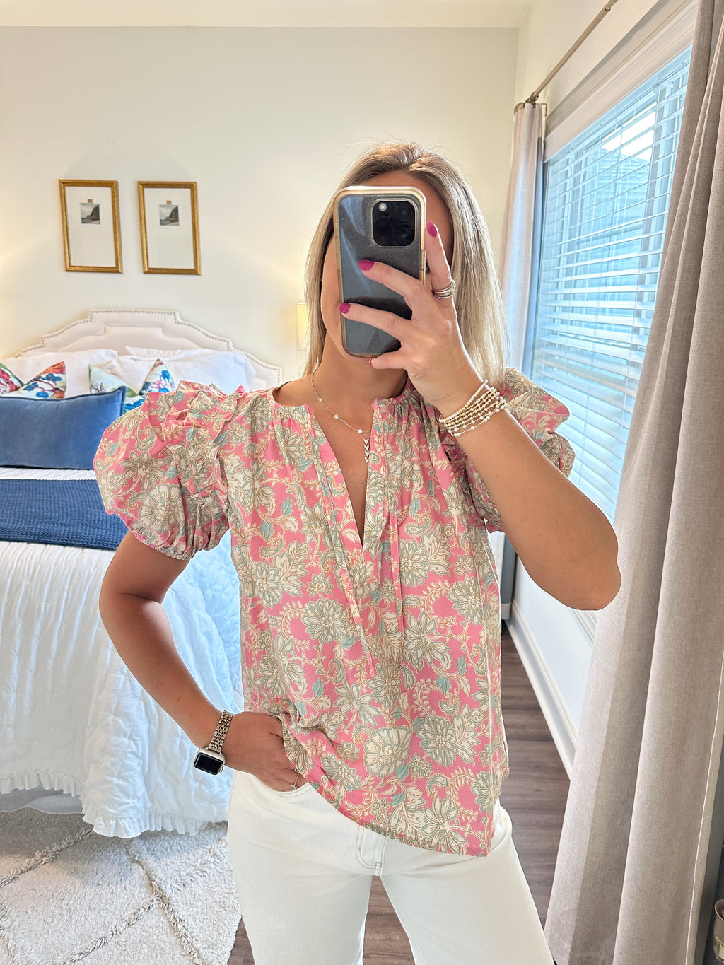 Liza Pink Floral Top