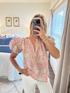 Liza Pink Floral Top