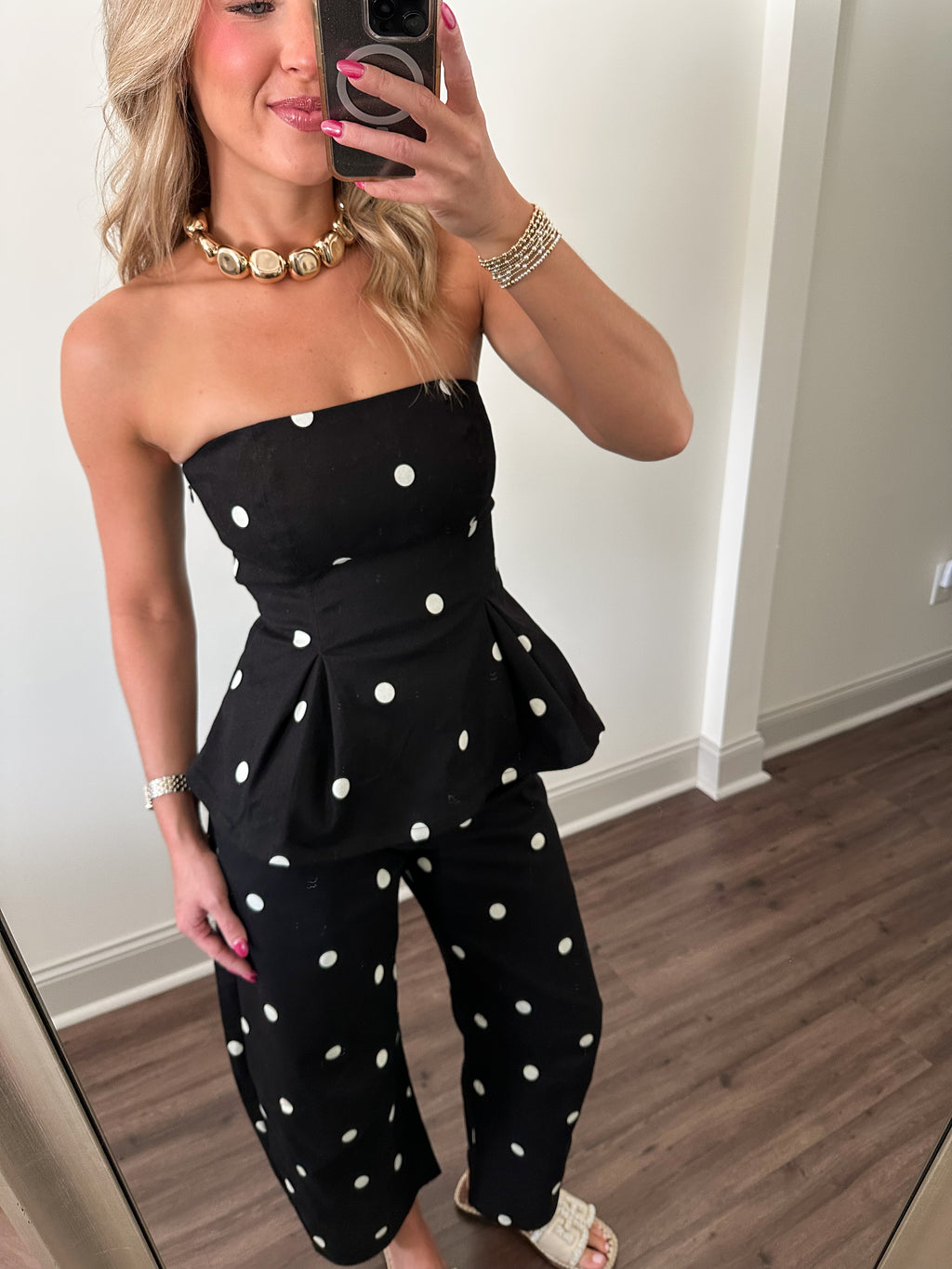 Lennon Polka Dot Set- Black/White
