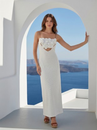 The Palm Cove Dress- Off White