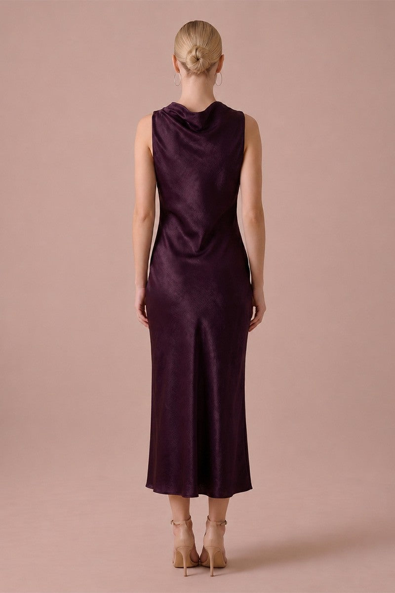 Clarisse Midi Dress- Plum