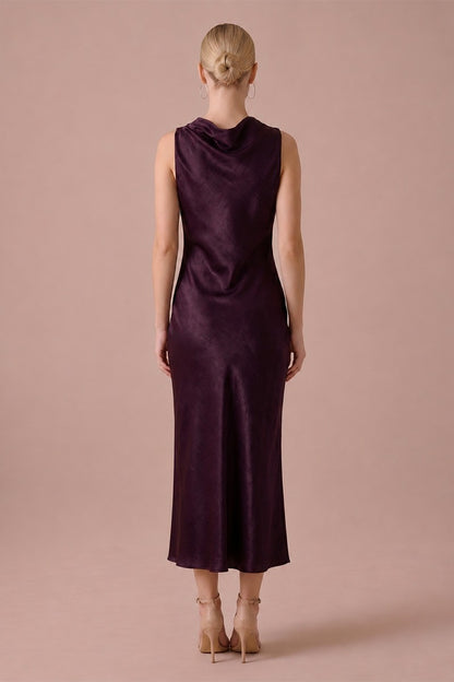 Clarisse Midi Dress- Plum