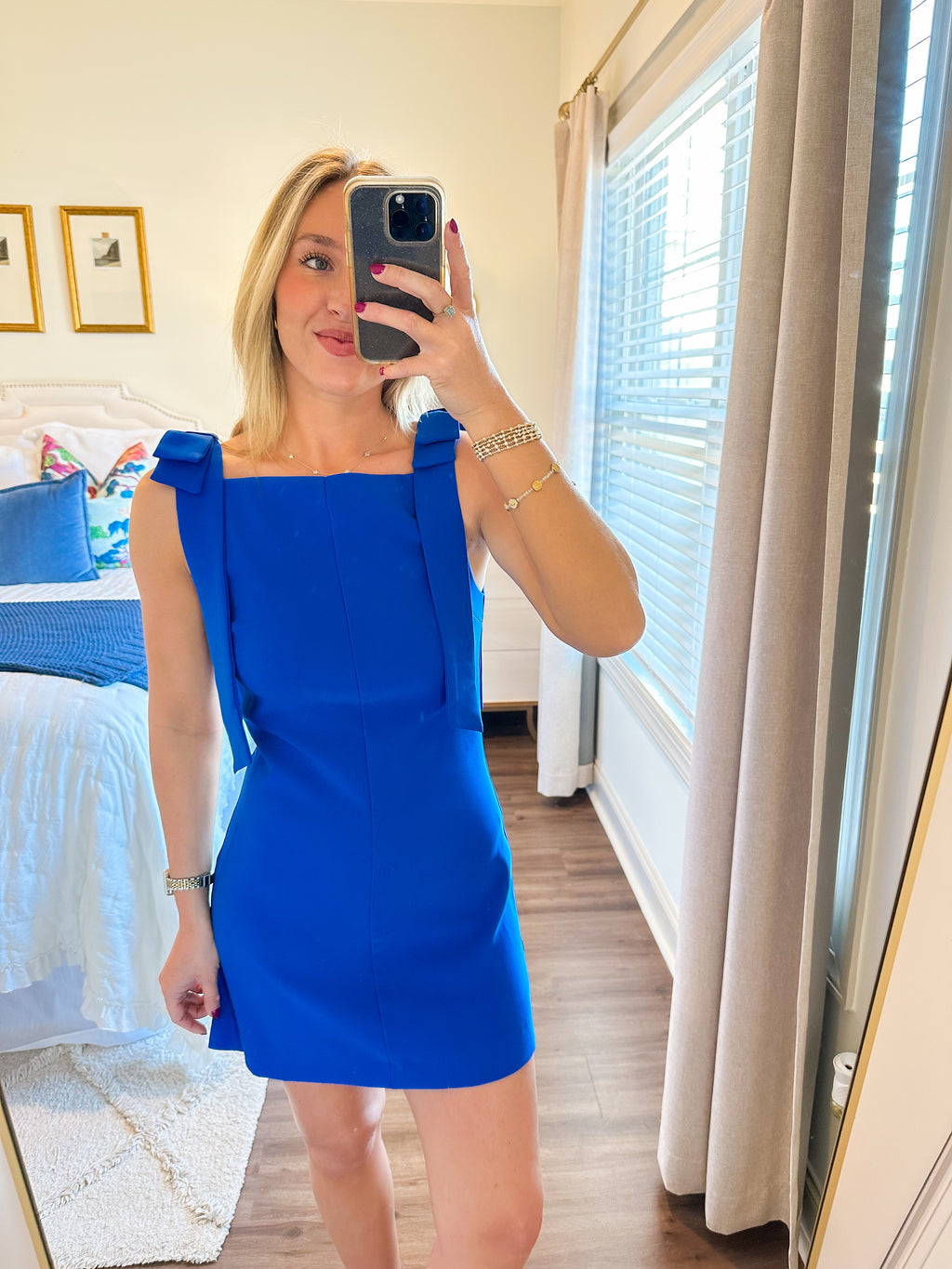 Lara Mini Dress- Royal