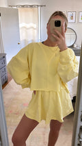 Pearl Embellished Set- Yellow