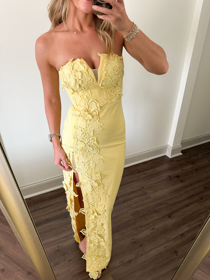 The Belleview Garden Dress- Yellow