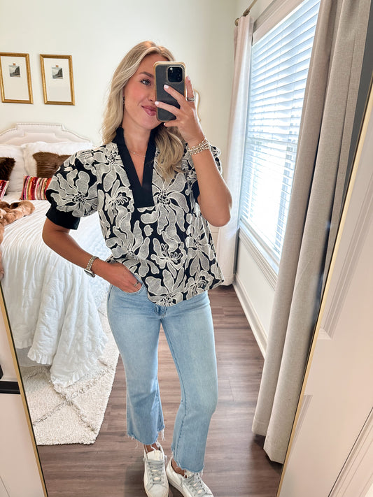 Edie Top- Black/White