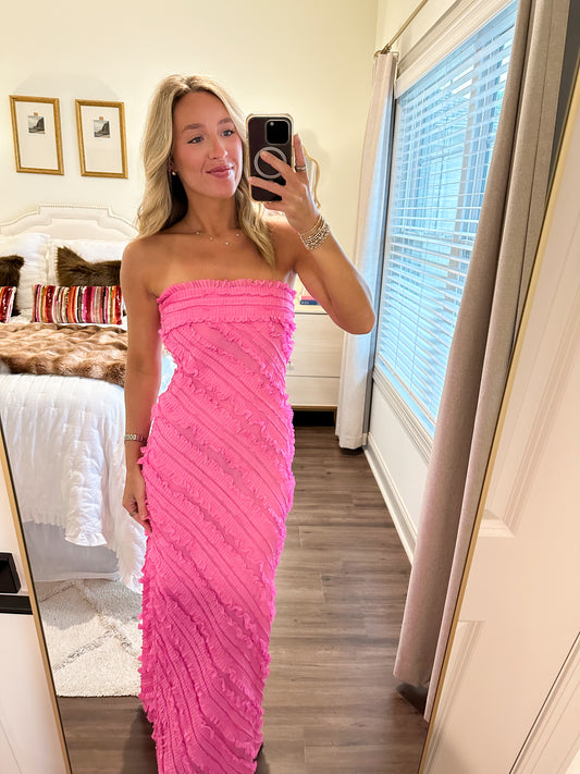 Jade Dress- Hot Pink
