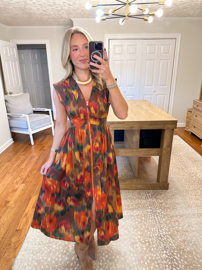 The Genevieve Dress- Rust