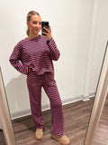 Ferris Stripe Set- Navy/Pink