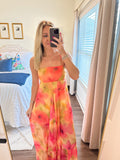 Eileen Maxi- Mustard/Coral