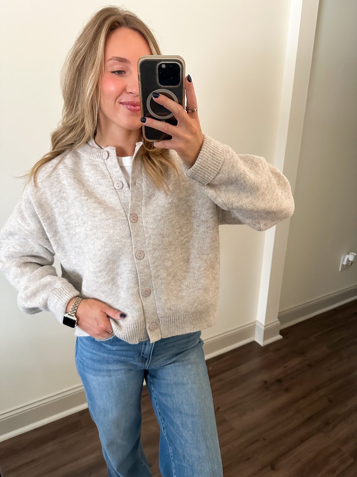 Heather Oat Cardigan