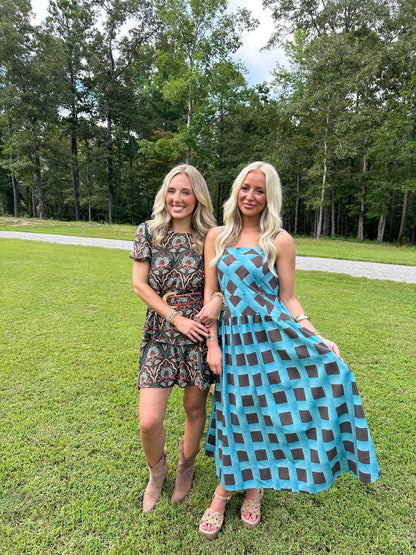 Paloma Midi Dress- Blue