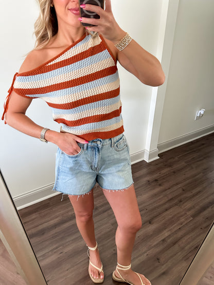 Lagoon Knit Top- Brown/Multi