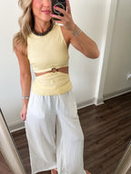 Ala Linen Top- Butter