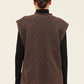 Cable Sweater Vest- Dark Umber