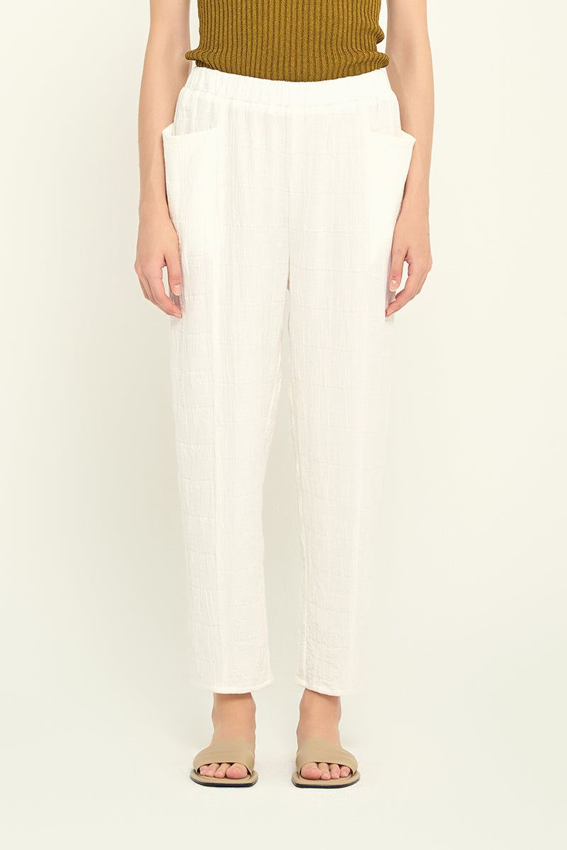 Gingham Gauze Set- White