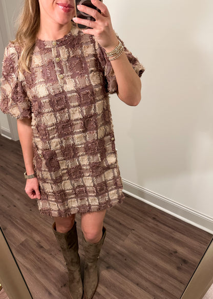 Stacy Mini Dress- Mocha