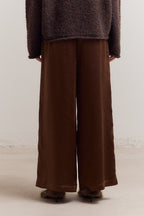 Vivi Satin Pants- Chocolate