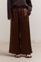 Vivi Satin Pants- Chocolate