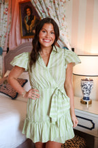 Ruffle Wrap Mini- Lime