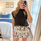 Sloane Skort- Brown Floral