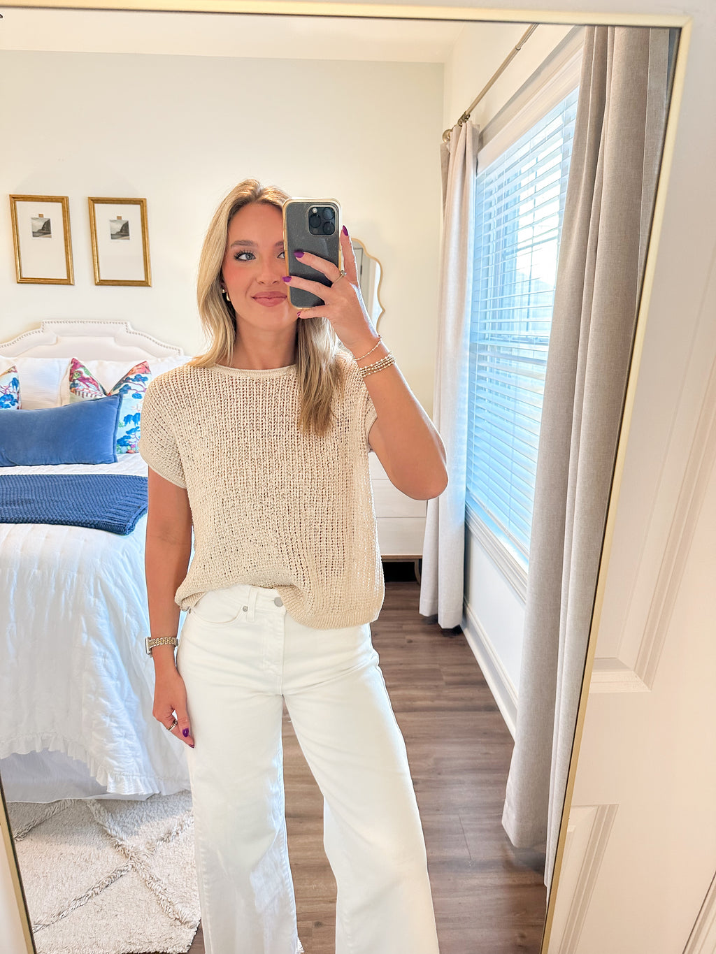 Isla Crochet Top- Natural