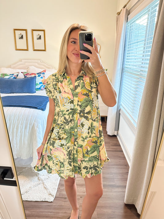 Talia Green Multi Dress