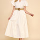 Amanda Belted Maxi- Cream