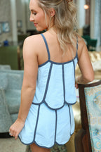 Zoey Scallop Set- Blue