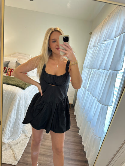 Lila Athletic Dress– Black
