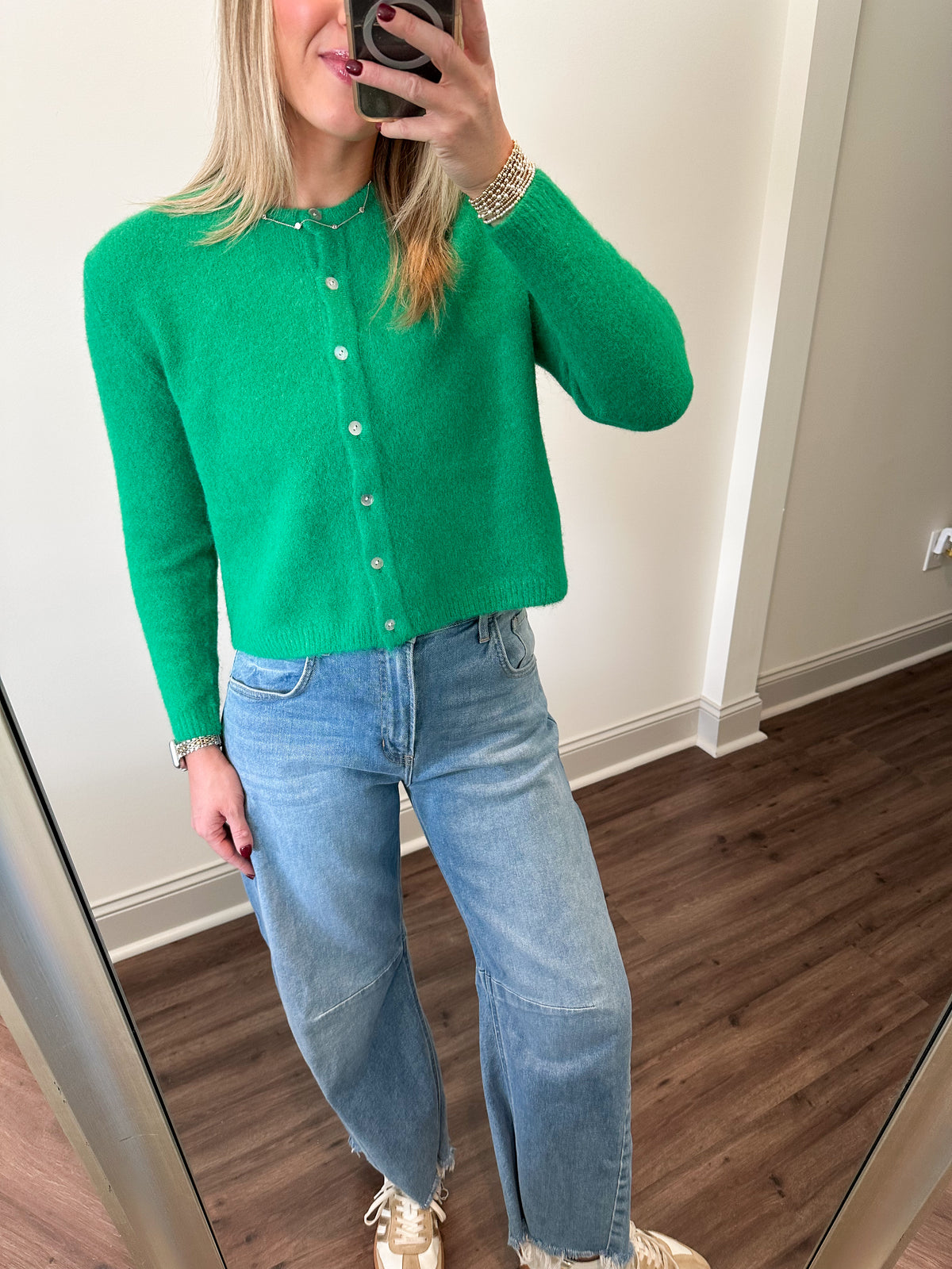 Lucy Button Top- Green