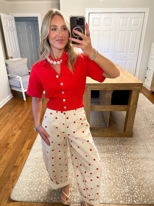 The Aspen Top- Red